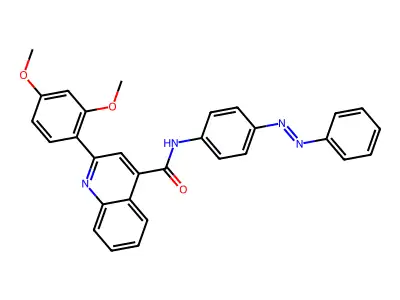 4-Quinolinecarboxamide, 2-(2,4-dimethoxyphenyl)-N-[4-(2-phenyldiazenyl)phenyl]- structure