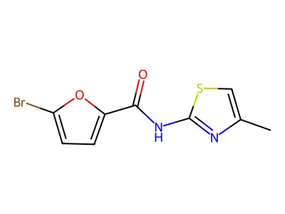 5-bromo-N-(4-methyl-1,3-thiazol-2-yl)furan-2-carboxamide structure