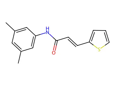 (2E)-N-(3,5-dimethylphenyl)-3-(thiophen-2-yl)prop-2-enamide structure