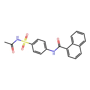 N-[4-(acetylsulfamoyl)phenyl]naphthalene-1-carboxamide structure