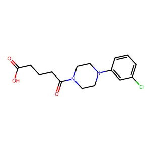 5-[4-(3-Chlorophenyl)piperazin-1-yl]-5-oxopentanoic acid structure