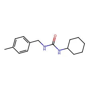 N-cyclohexyl-N'-(4-methylbenzyl)urea structure