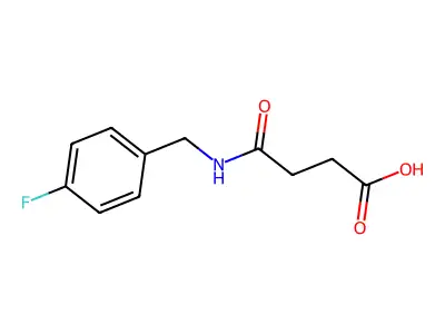 4-[(4-Fluorobenzyl)amino]-4-oxobutanoic acid structure