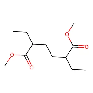 Hexanedioic acid, 2,5-diethyl-, dimethyl ester structure