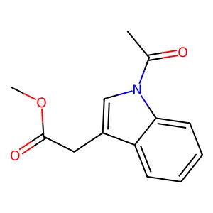 1H-Indole-3-acetic acid, 1-acetyl-, methyl ester structure