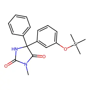 2,4-Imidazolidinedione, 3-methyl-5-phenyl-5-[3-[(trimethylsilyl)oxy]phenyl]- structure