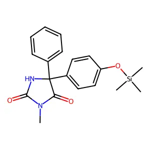 2,4-Imidazolidinedione, 3-methyl-5-phenyl-5-[4-[(trimethylsilyl)oxy]phenyl]- structure