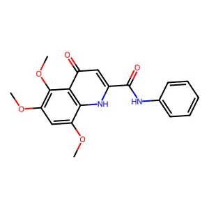 4-Hydroxy-5,6,8-trimethoxy-N-phenyl-2-quinolinecarboxamide structure