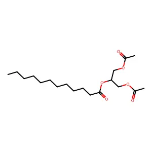 1,3-Bis(acetyloxy)propan-2-yl dodecanoate structure