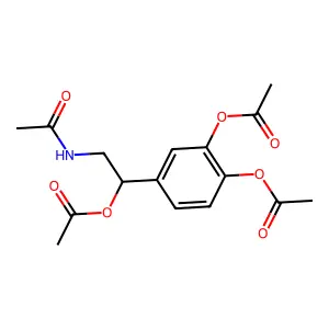 Acetamide, N-[2-(acetyloxy)-2-[3,4-bis(acetyloxy)phenyl]ethyl]- structure