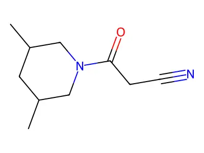 Piperidine, 1-(cyanoacetyl)-3,5-dimethyl- structure