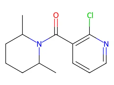 1-[(2-Chloro-3-pyridinyl)carbonyl]-2,6-dimethylpiperidine structure
