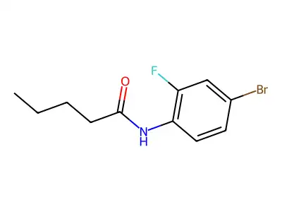 N-(4-bromo-2-fluorophenyl)pentanamide structure