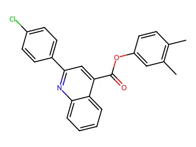 3,4-Dimethylphenyl 2-(4-chlorophenyl)-4-quinolinecarboxylate structure