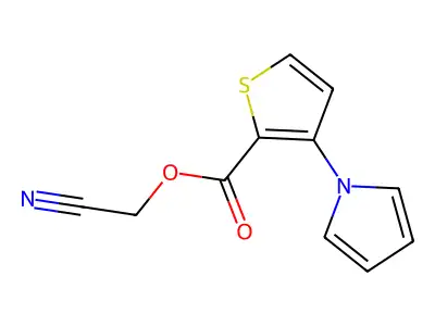 cyanomethyl 3-(1H-pyrrol-1-yl)-2-thiophenecarboxylate structure