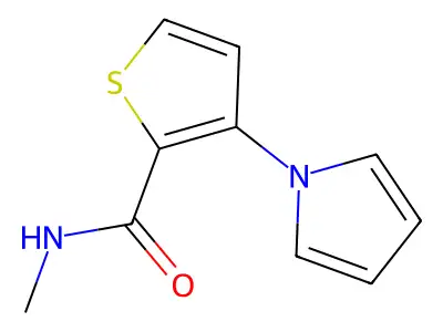 N-methyl-3-(1H-pyrrol-1-yl)-2-thiophenecarboxamide structure