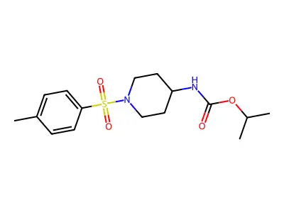 isopropyl N-{1-[(4-methylphenyl)sulfonyl]-4-piperidinyl}carbamate structure