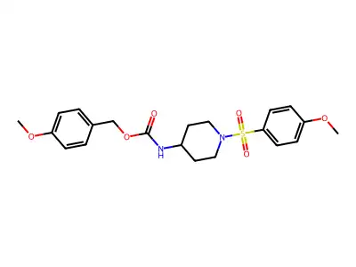 4-methoxybenzyl N-{1-[(4-methoxyphenyl)sulfonyl]-4-piperidinyl}carbamate structure