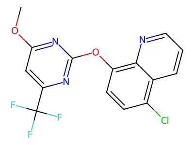5-Chloro-8-{[4-methoxy-6-(trifluoromethyl)-2-pyrimidinyl]oxy}quinoline structure