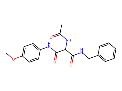 2-(acetylamino)-N~1~-benzyl-N~3~-(4-methoxyphenyl)malonamide structure