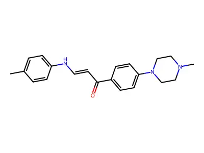 3-(4-Methylanilino)-1-[4-(4-methylpiperazin-1-yl)phenyl]prop-2-en-1-one structure