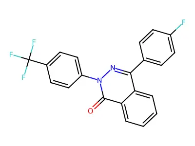 4-(4-fluorophenyl)-2-[4-(trifluoromethyl)phenyl]-1(2H)-phthalazinone structure