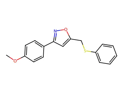 3-(4-Methoxyphenyl)-5-[(phenylsulfanyl)methyl]isoxazole structure