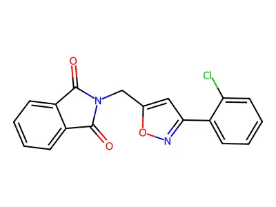 2-{[3-(2-chlorophenyl)-5-isoxazolyl]methyl}-1H-isoindole-1,3(2H)-dione structure