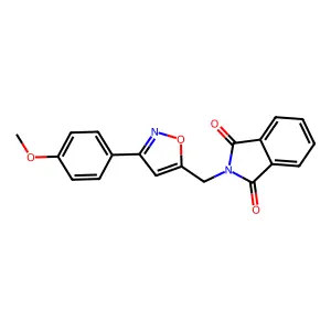 2-{[3-(4-methoxyphenyl)-5-isoxazolyl]methyl}-1H-isoindole-1,3(2H)-dione structure