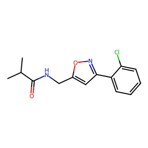 N-{[3-(2-chlorophenyl)-5-isoxazolyl]methyl}-2-methylpropanamide structure