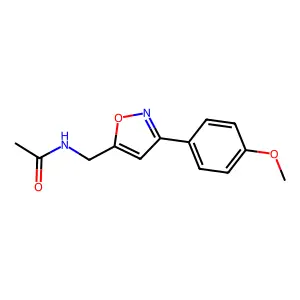 N-{[3-(4-methoxyphenyl)-5-isoxazolyl]methyl}acetamide structure