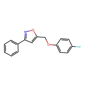5-[(4-Fluorophenoxy)methyl]-3-phenyl-1,2-oxazole structure