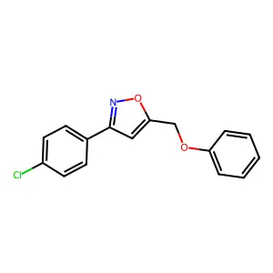3-(4-Chlorophenyl)-5-(phenoxymethyl)-1,2-oxazole structure
