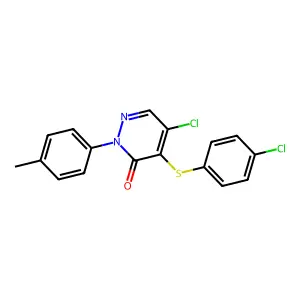 5-chloro-4-[(4-chlorophenyl)sulfanyl]-2-(4-methylphenyl)-3(2H)-pyridazinone structure