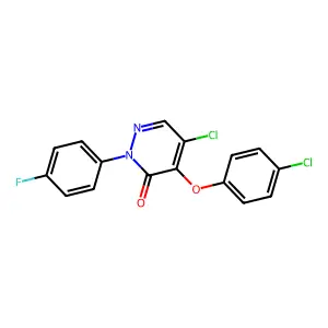 5-chloro-4-(4-chlorophenoxy)-2-(4-fluorophenyl)-3(2H)-pyridazinone structure