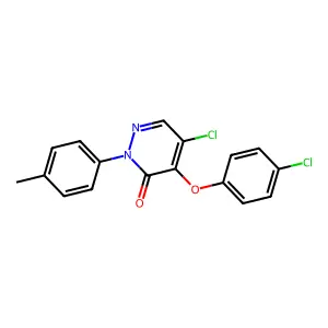 5-Chloro-4-(4-chlorophenoxy)-2-(4-methylphenyl)pyridazin-3-one structure