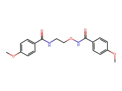 4-methoxy-N-[2-[(4-methoxybenzoyl)amino]oxyethyl]benzamide structure