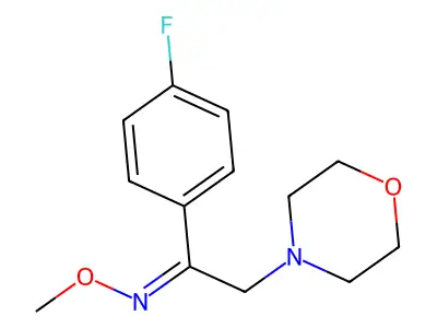1-(4-fluorophenyl)-N-methoxy-2-morpholin-4-ylethanimine structure