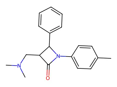 3-[(Dimethylamino)methyl]-1-(4-methylphenyl)-4-phenyl-2-azetanone structure