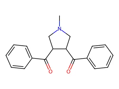 (4-benzoyl-1-methyltetrahydro-1H-pyrrol-3-yl)(phenyl)methanone structure