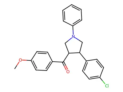 [4-(4-chlorophenyl)-1-phenyltetrahydro-1H-pyrrol-3-yl](4-methoxyphenyl)methanone structure
