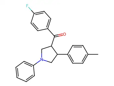 (4-fluorophenyl)[4-(4-methylphenyl)-1-phenyltetrahydro-1H-pyrrol-3-yl]methanone structure