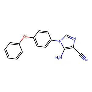 5-amino-1-(4-phenoxyphenyl)-1H-imidazole-4-carbonitrile structure