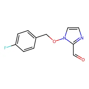 1-[(4-fluorobenzyl)oxy]-1H-imidazole-2-carbaldehyde structure