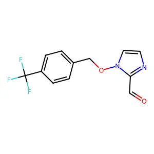 1-{[4-(trifluoromethyl)benzyl]oxy}-1H-imidazole-2-carbaldehyde structure