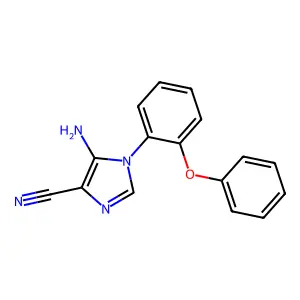 5-amino-1-(2-phenoxyphenyl)-1H-imidazole-4-carbonitrile structure