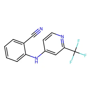 2-{[2-(Trifluoromethyl)-4-pyridinyl]amino}benzenecarbonitrile structure