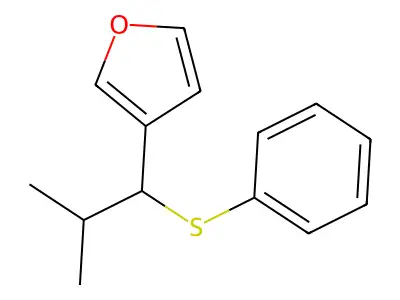 3-[2-Methyl-1-(phenylsulfanyl)propyl]furan structure