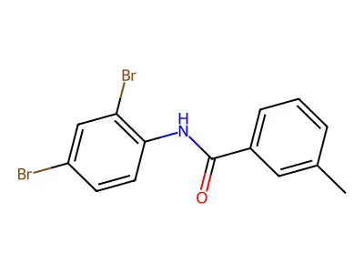 N-(2,4-dibromophenyl)-3-methylbenzamide structure