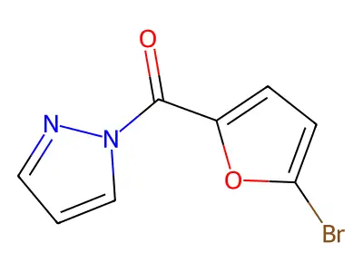 (5-bromofuran-2-yl)(1H-pyrazol-1-yl)methanone structure
